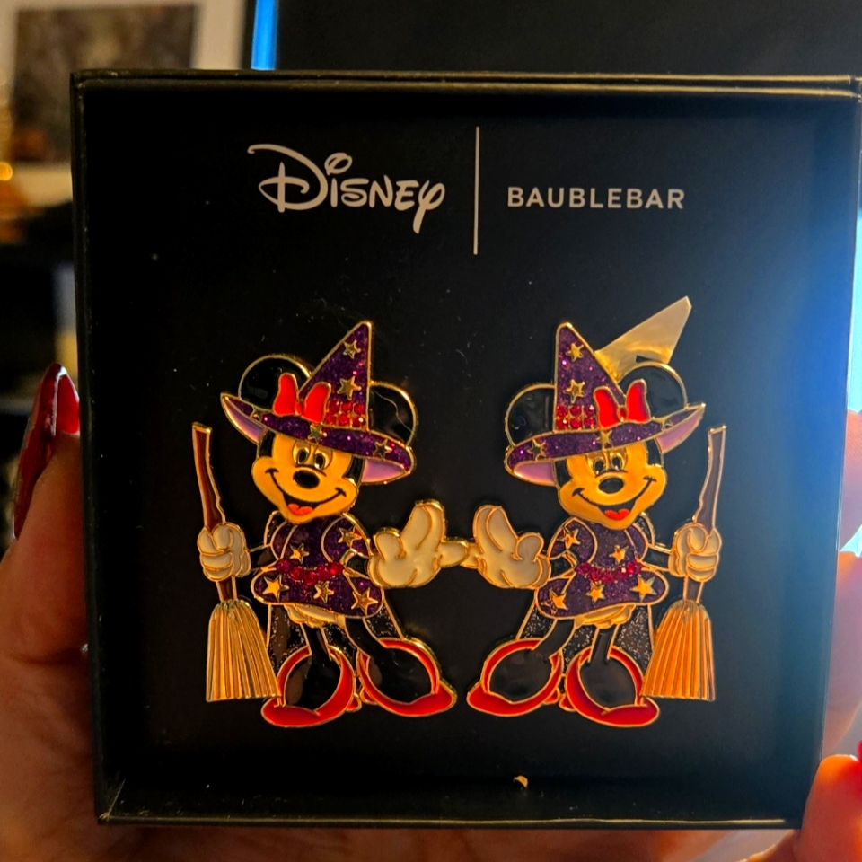 Disney Baublebar Minnie Witch Earrings New In Box 25$